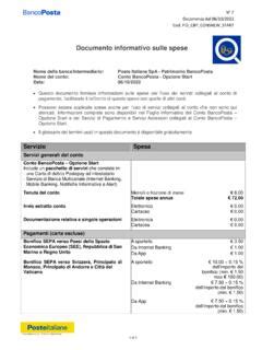 Documento informativo sulle spese 